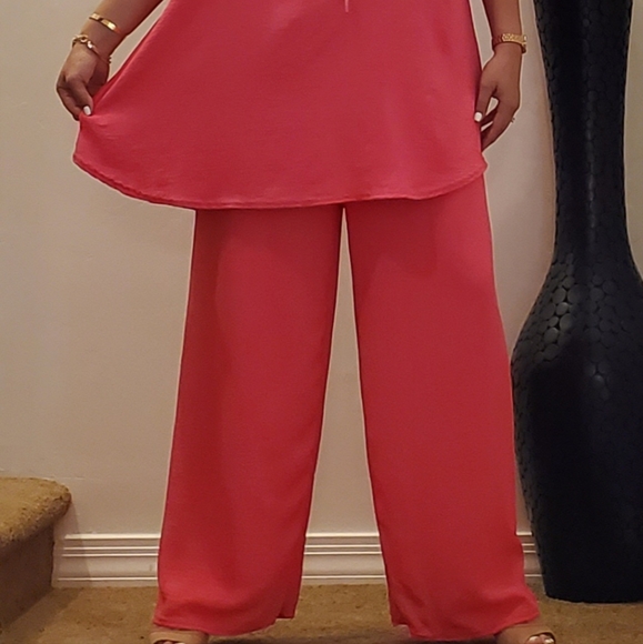 ⭐️FROM FRANCE!⭐️FABULOUS Wide Leg Pant And Tunic Top 2 Piece Set MADE IN FRANCE! - Picture 11 of 15